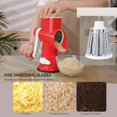 thumbnail image 3 of Rotary Cheese Grater with Handle-Versatile Cheese Grater Non-Slip Suction Base,Cheese Shredder & Food Slicer for Cheese,Carrots, Cucumbers,Nuts-Compact & Easy Clean Kitchen Kitchen Tool (red), 3 of 7
