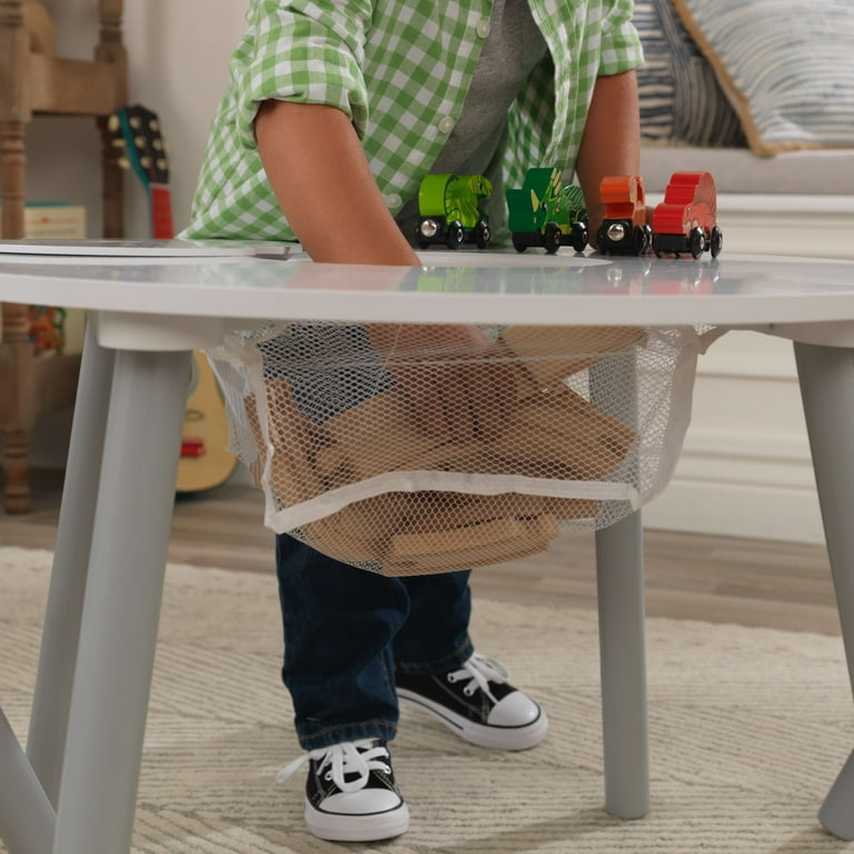 Round kids table with storage sale