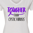 thumbnail image 4 of Inktastic Tougher than Cystic Fibrosis Women's V-Neck T-Shirt, 4 of 5