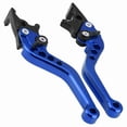 thumbnail image 1 of 1 Pair CNC Aluminum Alloy Motorcycle Scooter Double Disc Brake Lever Set Blue, 1 of 7