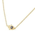 thumbnail image 2 of 925 Sterling Silver Blue Hamsa Evil Eye Pendant Necklace With Chain, 2 of 3