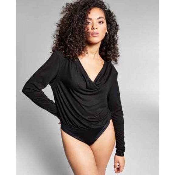 MSRP $80 Jeannie Mai X Inc Bianca Cowlneck Bodysuit, Size XL
