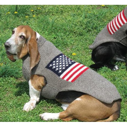 Chilly Dog American Flag Dog Sweater