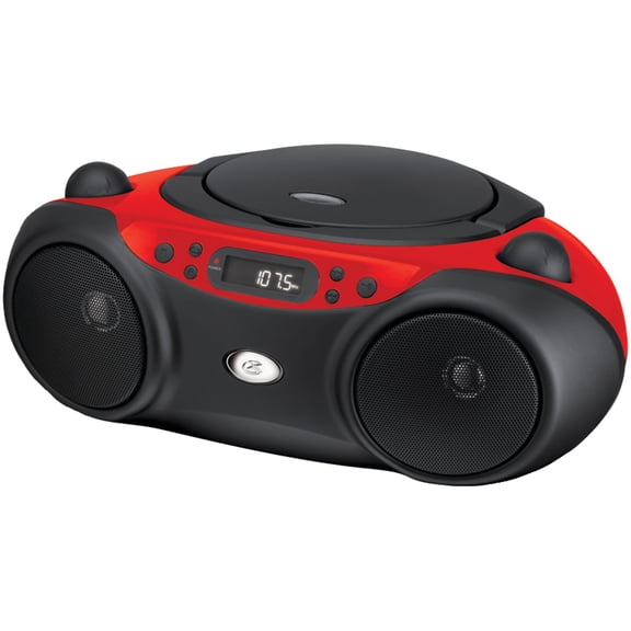 GPX Sporty CD/Radio Boom Box, Red and Black, BC232R
