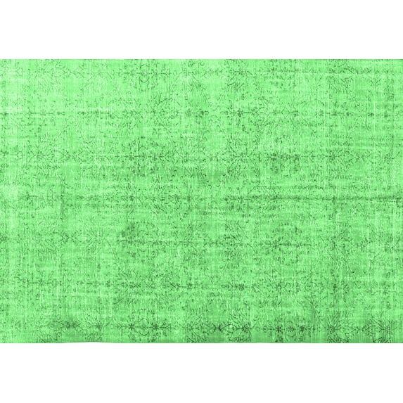 Ahgly Company Indoor Rectangle Persian Emerald Green Traditional Area Rugs, 2' x 4'