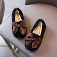 thumbnail image 5 of Odeerbi 2025 Girls Slippers Toddler Infant Kids Baby Girls Warm Butterfly Knot Slip On Flat Loafers Shoes, 5 of 8