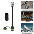 Shielded RJ45 Waterproof Panel Mount Connector IP68 Cat6 8P8C Ethernet ...