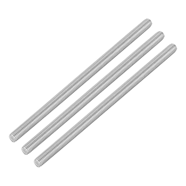 Unique Bargains 3Pack M6 x 120mm 1mm Pitch 304 Stainless Steel Fully Threaded Rod Bar Studs