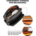 thumbnail image 3 of Motorcycle Handlebar Bag with Waterproof Cover Universal Bicycle Handle Bar Tool Bag for Front Fork Sissy Bar Compatible with Cruiser Softail Dyna Sportster Dirtbike Carbon Fiber, 3 of 5