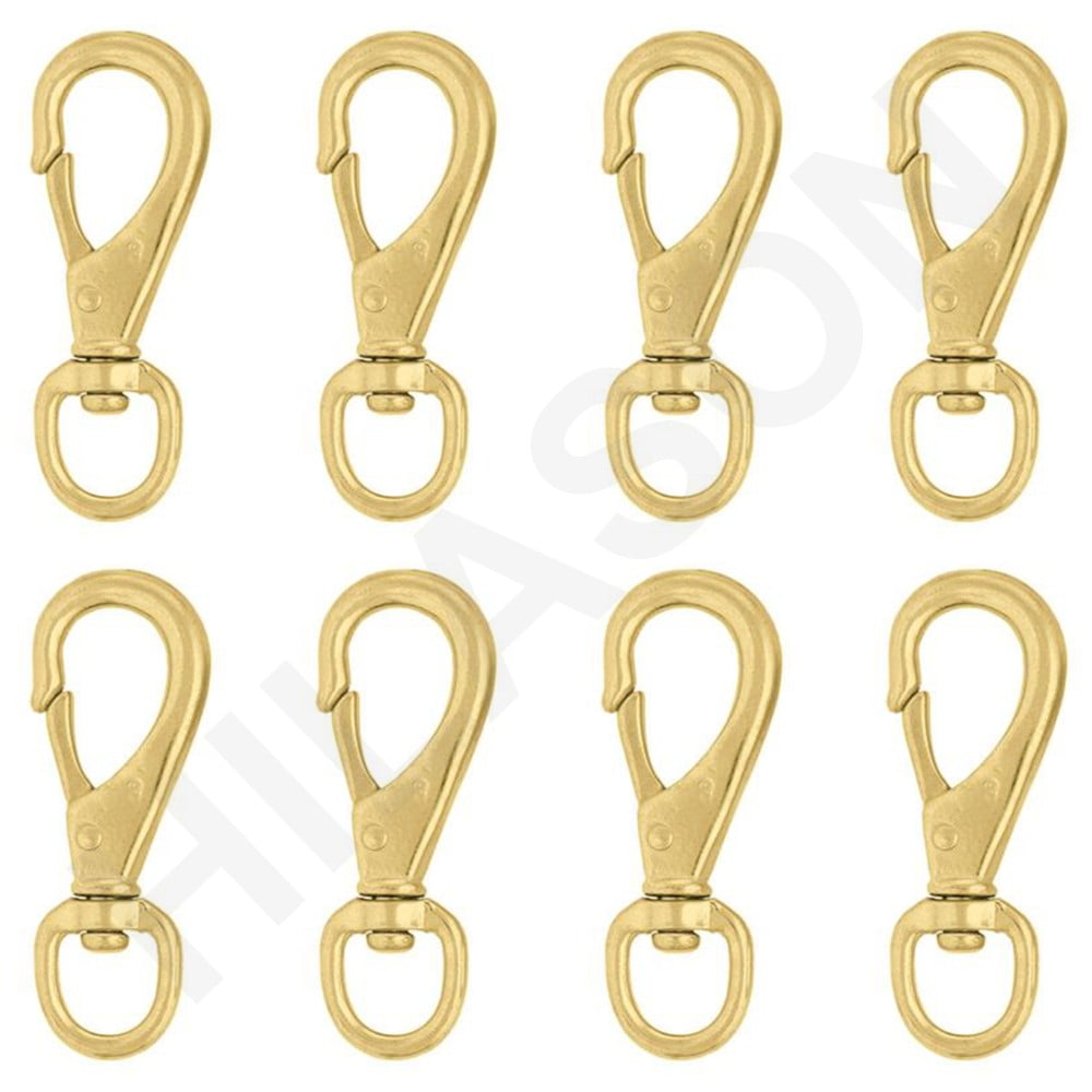 8 Pcs. 7/8 In Western Tack Solid Brass Spring Snap By Hilason Walmart