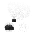 thumbnail image 3 of Decoración de arrecife de coral, mini decoración de coral sintético para decoración de acuario, blanco, 11.81 x 10.23 pulgadas, 3 of 7