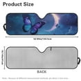 thumbnail image 5 of Uorisanigo Windshield Sun Shade Compatible with Jeep Wrangler, Moon Blue Butterfly Car Sun Shade Blocks UV Rays, Shades Heat Shield Suitable for Jeep Wrangler JL JLU 2018-2025 2/4 Door, 5 of 7