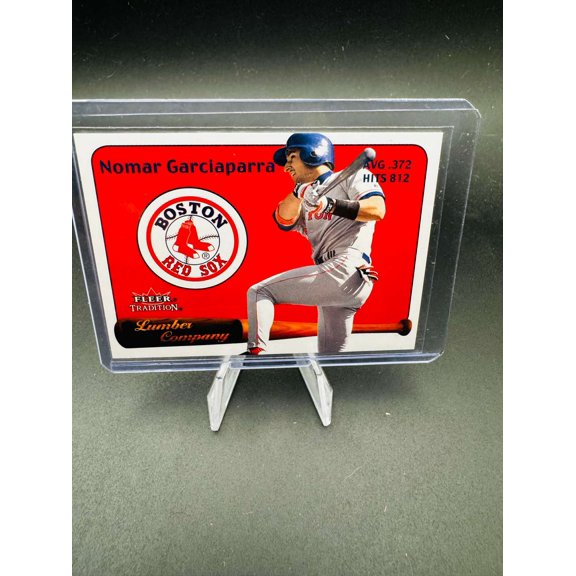 Collectible 2001 Fleer Tradition Lumber Company Nomar Garciaparra #14 LC Baseball Card Boston Red Sox Boston Red Sox MLB Baseball Trading Card