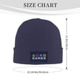 thumbnail image 3 of LNWH Knitted Acrylic Hat, Gamer Neon Signs Art Pattern Winter Beanie Hat for Cold Weather, Navy Blue, 3 of 8