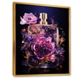 thumbnail image 2 of Designart "Poised Petals Perfumes in Purple" Fashion Framed Wall Art - Glam Purple Perfumes Bedroom Framed Canvas Wall Art, 2 of 6