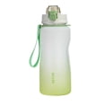 thumbnail image 1 of Cateissary Taza de bebida de paja de gran capacidad para el hogar, oficina, trabajo, botella de agua de té, portátil, para exteriores, gimnasio, Teteras Verde 2200ml, 1 of 6