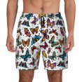 thumbnail image 3 of Uemuo Cute Butterfly Pattern Mens Swim Trunks Quick Dry Board Shorts with Mesh Lining, Stretch Beach Shorts Quick Dry No-Chafing Board Shorts-Large, 3 of 9
