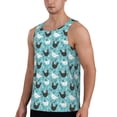 thumbnail image 2 of Fotbe Lovely Roosters Pattern Men's Quick Dry Workout Tank Top Gym Muscle Tee Fitness Bodybuilding Sleeveless T Shirt Breathable Workout Shirt-Medium, 2 of 9