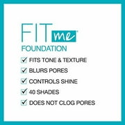 Maybelline Fit Me Matte + Poreless Liquid Foundation, Face Makeup, Mess-Free No Waste Pouch Format, Normal to Oily Skin Types, Natural Buff, 1.3 Fl Oz