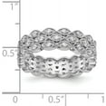 thumbnail image 5 of 14K White Gold Lab Grown Diamond SI1/SI2, G H, 3 Row Marquise Eternity B - Ring Size 5.0, 5 of 8