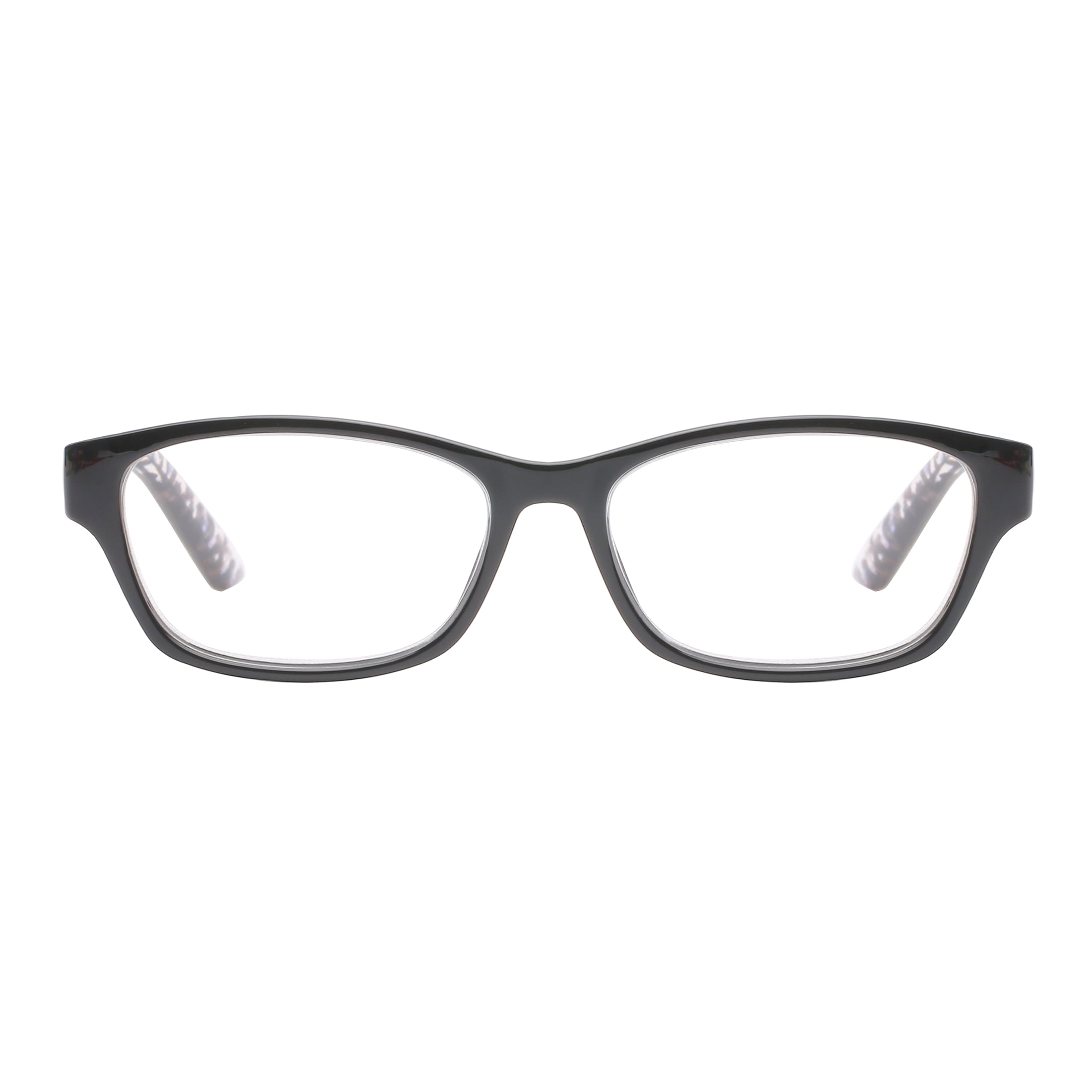 Rz by Rachel Zoe Womens Cateye Reading Glasses with Case, Black/Light Crystal Teal, Joni +1.75