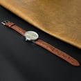thumbnail image 2 of 21mm Brown Ostrich Leather Watch Band Men Quick Release Replacement Strap Extra Soft Handmade Wristband Stainless Steel Buckle, Fathers Day Gift for Dad Son Husband, 2 of 7