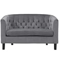 thumbnail image 3 of Modway Prospect Velvet Upholstered Contemporary Modern Loveseat In Gray, 3 of 5