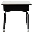 thumbnail image 5 of Drevy Billie Student Desk - Gray Open Front Metal School Desk - 24"W x 18"D Adjustable Height, Durable Desk for School or Learning, Grey, 5 of 8