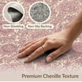thumbnail image 6 of ODIKA Pink Vintage Damask Distressed Scrolling Peony Scroll Border Non-Slip Flatwoven for Living Room, Under Sectional, Family, 6 of 7