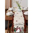 thumbnail image 2 of Table Runners 36 Inches Long Dress Scarves, Christmas Farmhouse Kitchen/Dining Table Runner, Short Coffee Tablerunners, Rustic Red Plaid Tree Xmas Snowman 13x36 Inch, 2 of 7