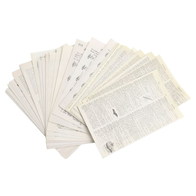 57 piezas de papel vintage para álbumes de recortes, serie de libros antiguos únicos, papel de fondo para manualidades, para hacer tarjetas, decoración, papel de escritura