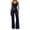 Dark Blue, variant on Uobin Womens Workout Set Two Piece Racerback Color Block Tank Top Matching High Waist Leggings Gym Pilates Outfits