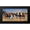 thumbnail image 2 of Remington, Frederic 18x11 Black Modern Framed Museum Art Print Titled - A Dash For Timber, 2 of 5