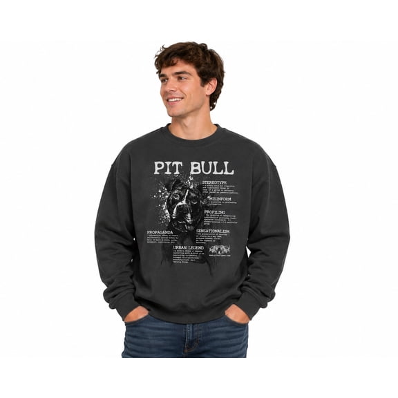 Words Pit Bull Sweatshirt Hoodie Adult, Pitbull Accessories, Pitbull Gifts, Pit Bull Mom, Pit Bull Dad (Small)