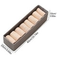 thumbnail image 3 of Drawer Organizer Box for Socks & Underwear | Foldable Closet Storage with PP Bottom | Cotton Fabric Cabinet Organizer for Ties & Belts | 1-Pack, 3 of 4
