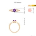 thumbnail image 4 of ANGARA Natural 0.8 Ct. Amethyst Solitaire Ring in 14K Rose Gold for Women (Ring Size: 10), 4 of 8