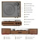 thumbnail image 4 of Reproductor de discos de vinilo con parlantes estéreo duales para estantería Tocadiscos Bluetooth con transmisión por correa vintage con parlantes externos, convertir vinilo a MP3, reproductores LP En, 4 of 5