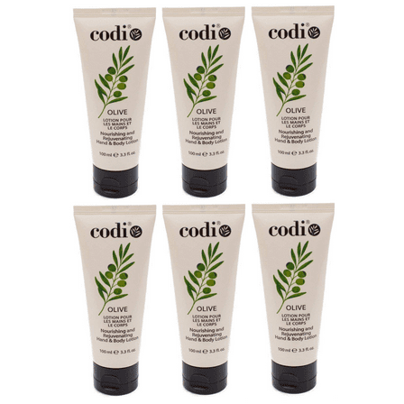 Codi Olive Hand and Body Lotion 100ml / 3.3 fl oz (Pack of 6)