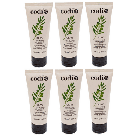 Codi Olive Hand and Body Lotion 100ml / 3.3 fl oz (Pack of 6)