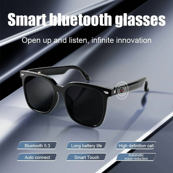 Smart Bluetooth sunglasses, audio sunglasses with speakers, high-efficiency sun protection UV400 polarized lenses, open ear music, touch dual magnetic charging with good sound quality