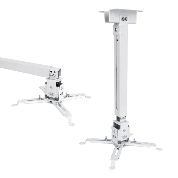 VANKYO Soporte de Techo Universal para Proyector, Altura Ajustable, Articulación Giratoria, Soporte para Proyectores de Montaje en Pared, Blanco
