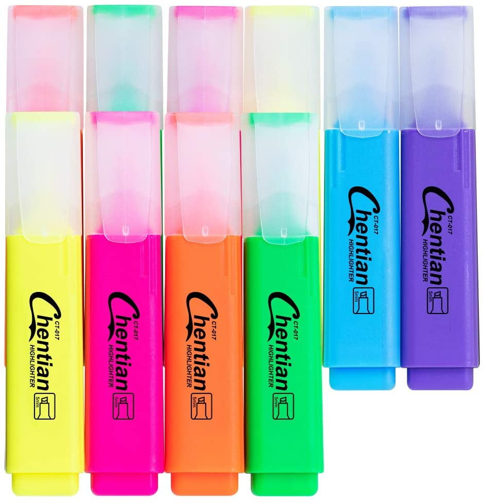 Highlighter Markers, Chisel Tip Highlighter Pens, Liquid Highlighter, 6
