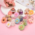 thumbnail image 3 of Creative Moon Buckle Chrysanthemum Keychain Cute Simulation Flower Quicksand Wish Bottle Pendant With Key Rings Party Gifts, 3 of 16
