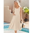 thumbnail image 3 of Vestido midi Zeagoo 2025 sin mangas con estampado floral de verano, 3 of 7