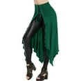 YTIANH Pleated Skirt Women Fashion Solid Gothic Punk Asymmetric Lace Up