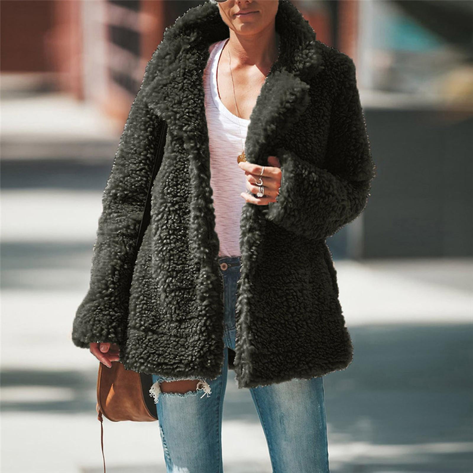 dark green teddy bear coat