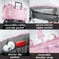 thumbnail image 6 of Fit & Fresh Premium Neoprene Weekender Bag, Travel Bag Trolley Sleeve, Carry on Duffel Bags, Pink, 6 of 8