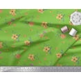 thumbnail image 2 of Soimoi Green Cotton Jersey Fabric Leaves & Flower Decor Fabric Printed Yard 58 Inch Wide, 2 of 3