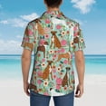 thumbnail image 7 of Cute Boxer Dog Flowers Florals Flowers Hawaiian Shirts For Men, Summer Short-Sleeve Relaxed-Fit Button-Down Shirts Xx-Large, 7 of 7