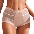 thumbnail image 1 of Gibobby Ropa interior bikini elástica para mujer Ropa interior sexy con borde de encaje para mujer Love Mesh High Waist Luxury Ice Silk Triángulos para mujer(Caqui， XXL), 1 of 5